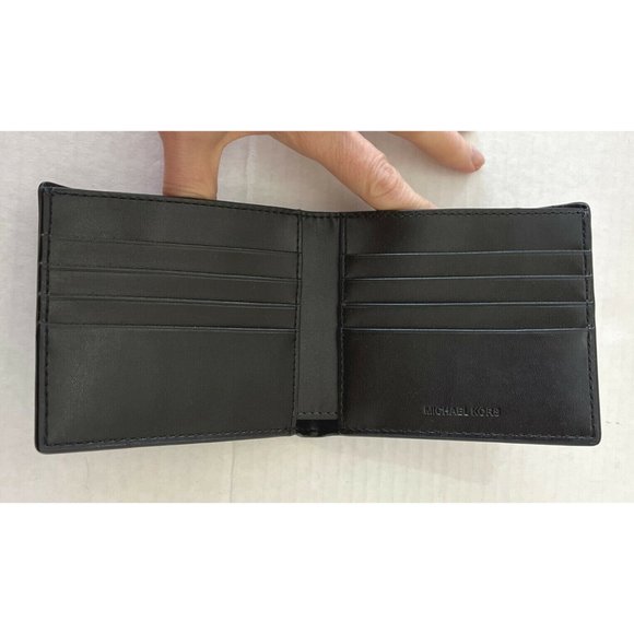 New Michael Kors Cooper Men's Billfold Wallet Olive / Army Green Multi - Picture 5 of 5